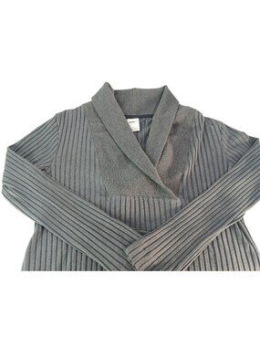 Nike Yoga Sweater Gray Luxe Ribbed Cover Up Size Large L Activewear Athletic Gym
